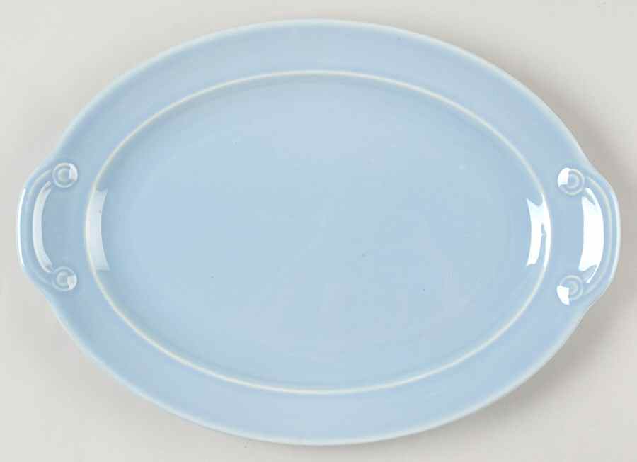 Luray Pastels Windsor Blue 11" Oval Serving Platter by Taylor, Smith & Taylor (Ts&T)-1