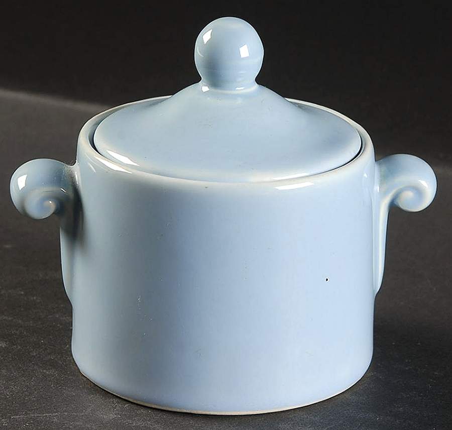 Luray Pastels Windsor Blue Sugar & Lid for Chocolate Set by Taylor, Smith & Taylor (Ts&T)-1