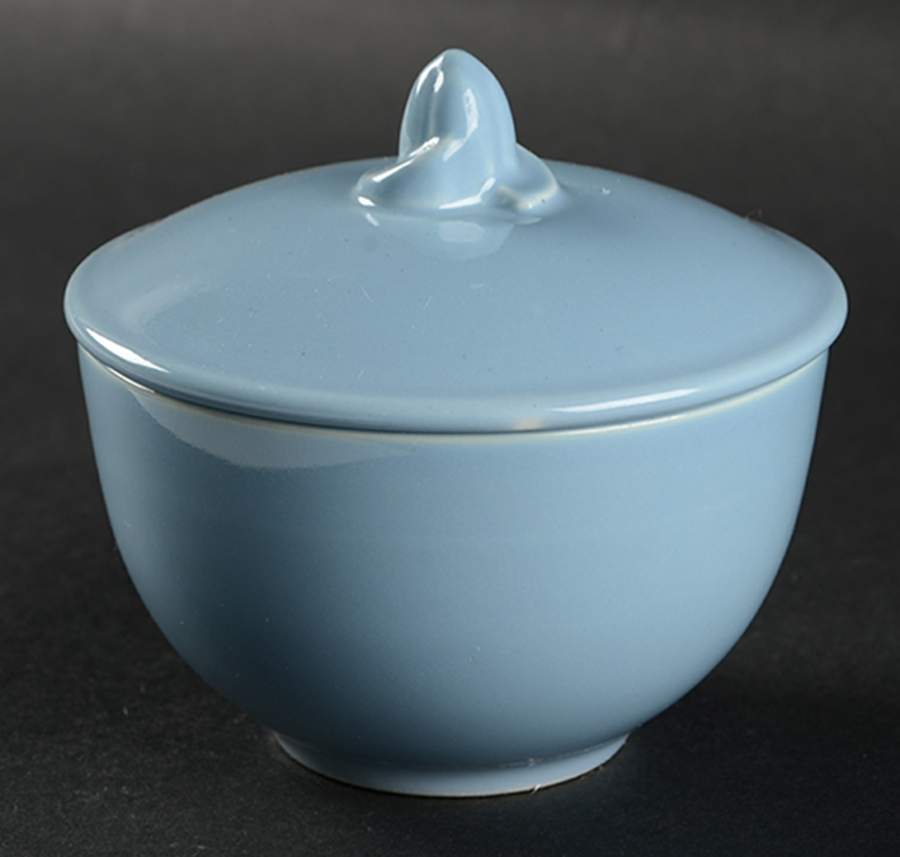 Luray Pastels Windsor Blue Sugar Bowl & Lid by Taylor, Smith & Taylor (Ts&T)-1