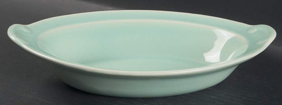 Luray Pastels Surf Green 10" Oval Baker/Vegetable Bowl by Taylor, Smith & Taylor (Ts&T)-1