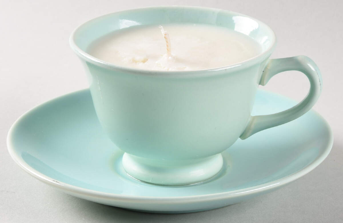 Luray Pastels Surf Green Scented Cup & Saucer Candle-Coffee  HC by Taylor, Smith & Taylor (Ts&T)-1