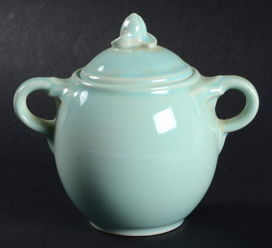 Luray Pastels Surf Green Mini Sugar Bowl & Lid by Taylor, Smith & Taylor (Ts&T)-1