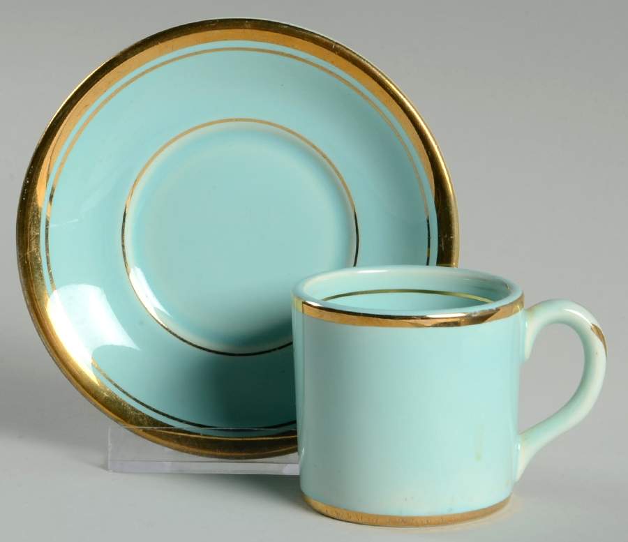 Luray Pastels Surf Green Chocolate Cup & Saucer Set by Taylor, Smith & Taylor (Ts&T)-1