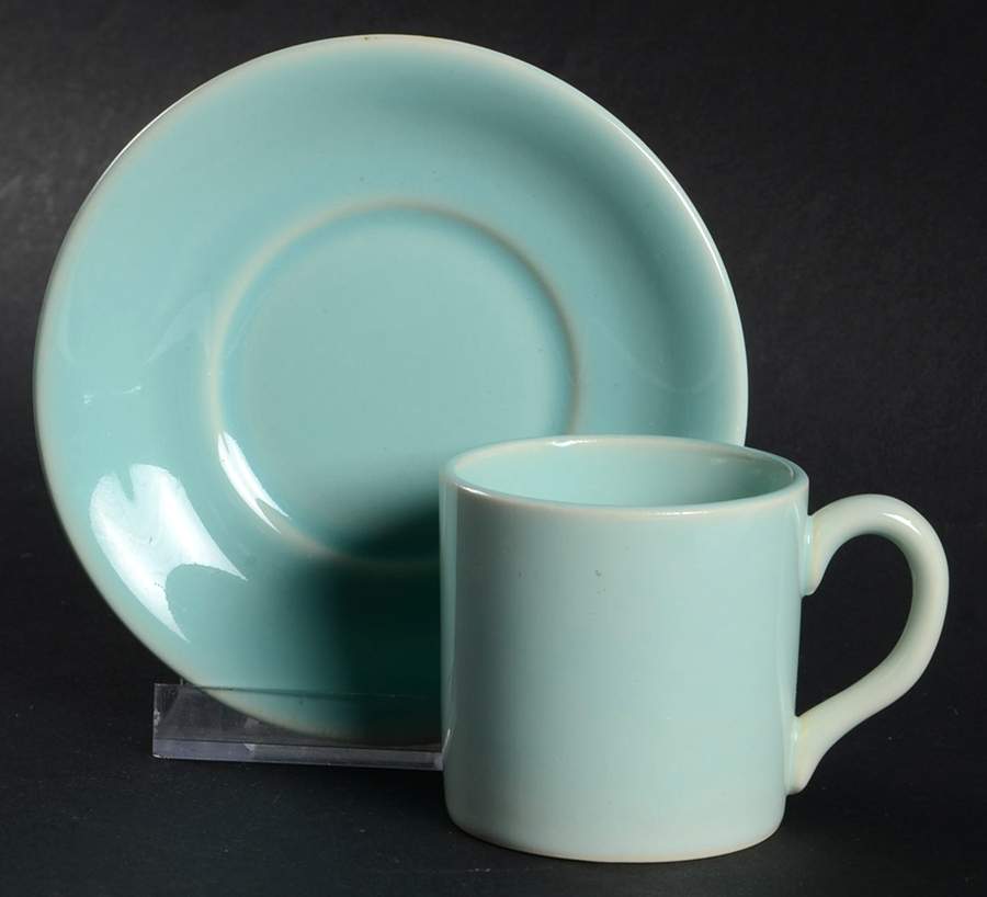 Luray Pastels Surf Green Chocolate Cup & Saucer Set by Taylor, Smith & Taylor (Ts&T)-1