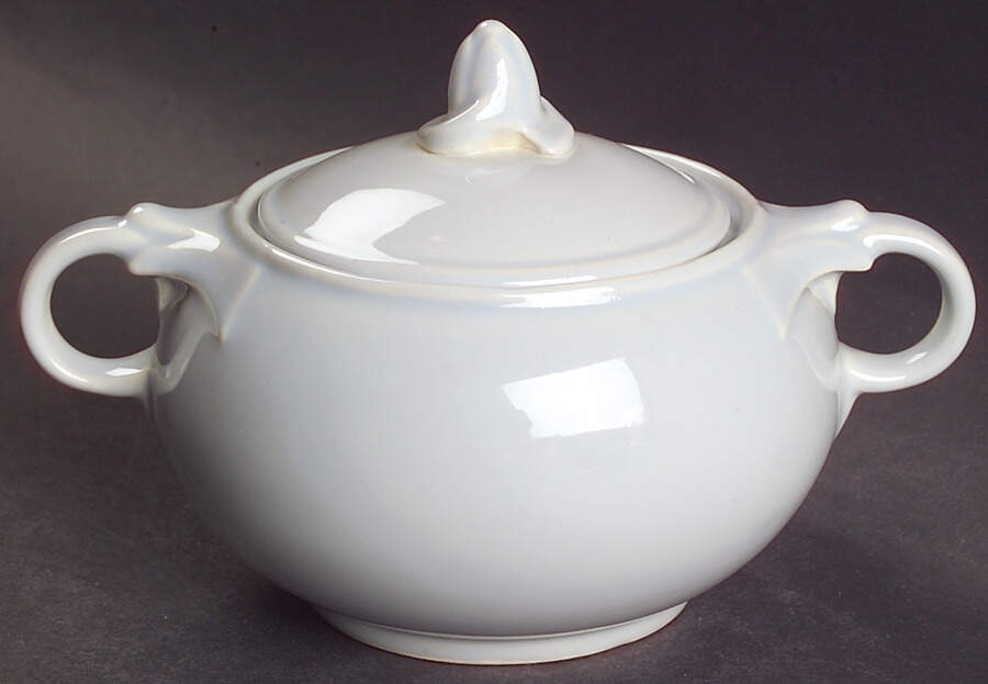 Luray Pastels Chatham Grey Sugar Bowl & Lid by Taylor, Smith & Taylor (Ts&T)-1