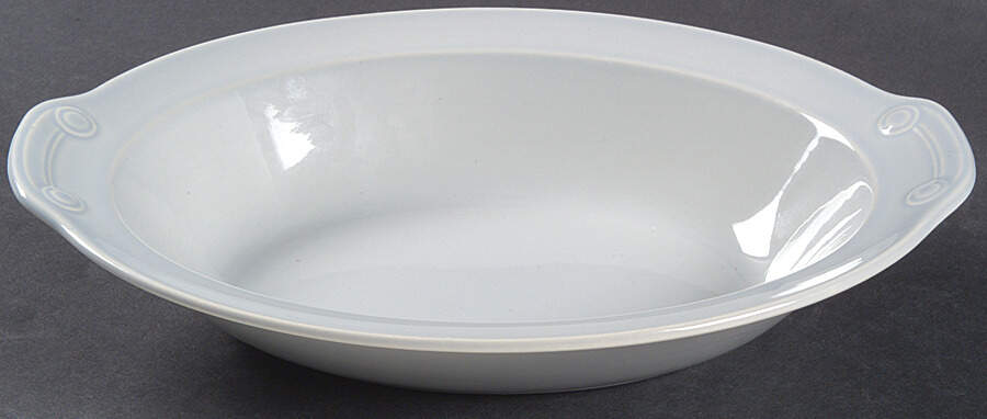 Luray Pastels Chatham Grey 10" Oval Baker/Vegetable Bowl by Taylor, Smith & Taylor (Ts&T)-1