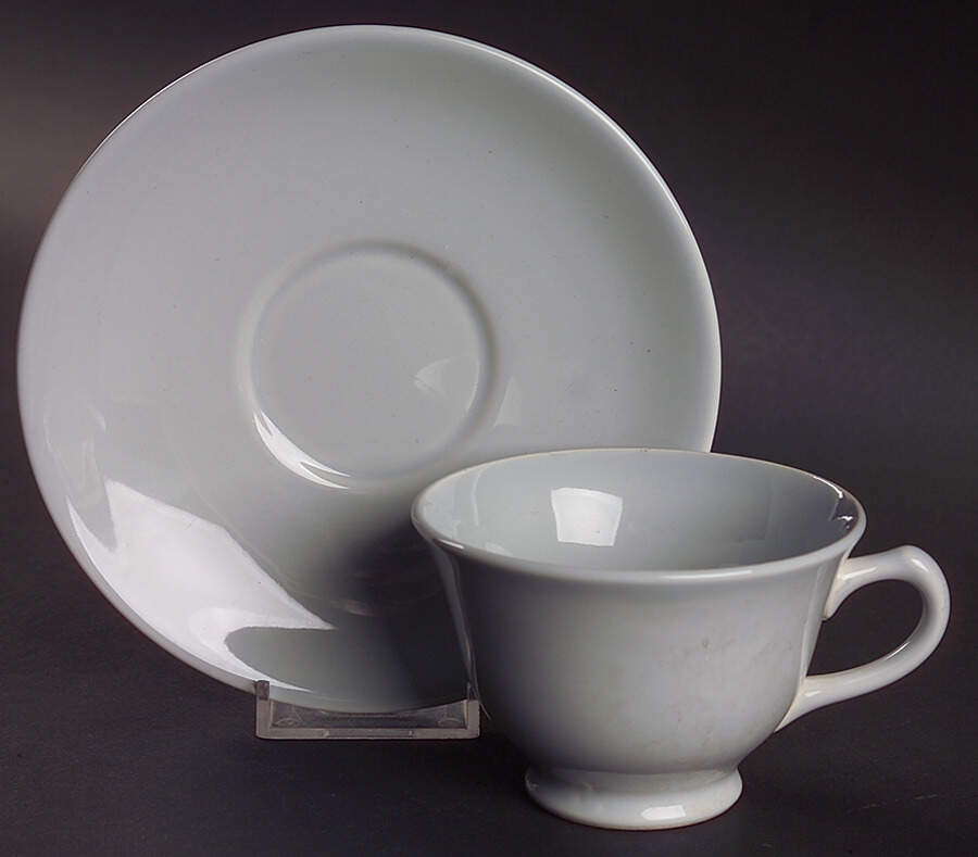 Luray Pastels Chatham Grey Footed Cup & Saucer Set by Taylor, Smith & Taylor (Ts&T)-1