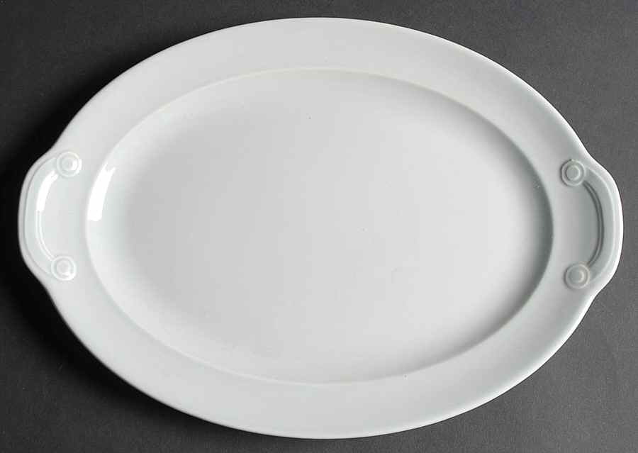 Luray Pastels Chatham Grey 11" Oval Serving Platter by Taylor, Smith & Taylor (Ts&T)-1