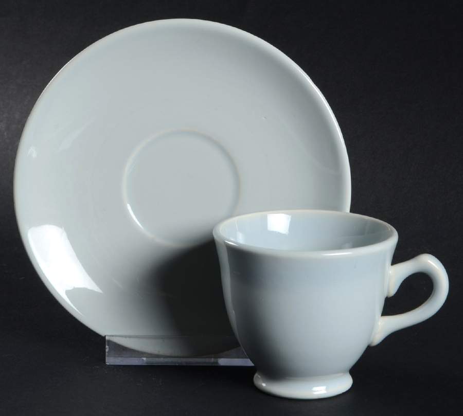 Luray Pastels Chatham Grey Footed Demitasse Cup & Saucer Set by Taylor, Smith & Taylor (Ts&T)-1