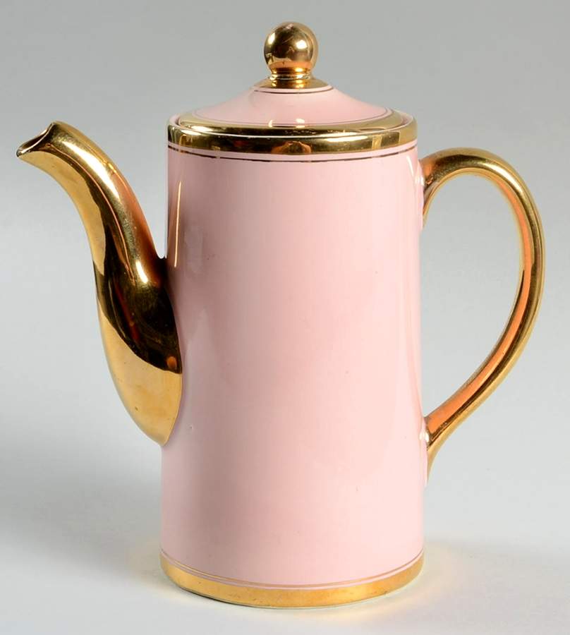Luray Pastels Sharon Pink Chocolate Pot & Lid by Taylor, Smith & Taylor (Ts&T)-1