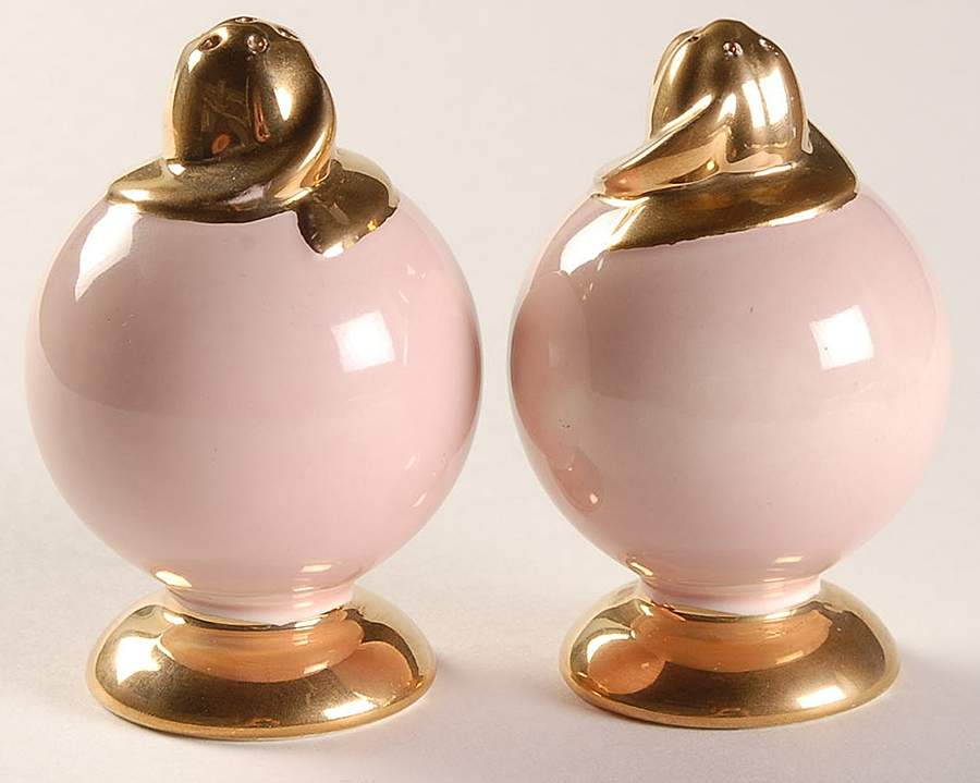 Luray Pastels Sharon Pink Salt & Pepper Set by Taylor, Smith & Taylor (Ts&T)-1