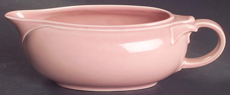 Luray Pastels Sharon Pink Open Sauce Boat by Taylor, Smith & Taylor (Ts&T)-1
