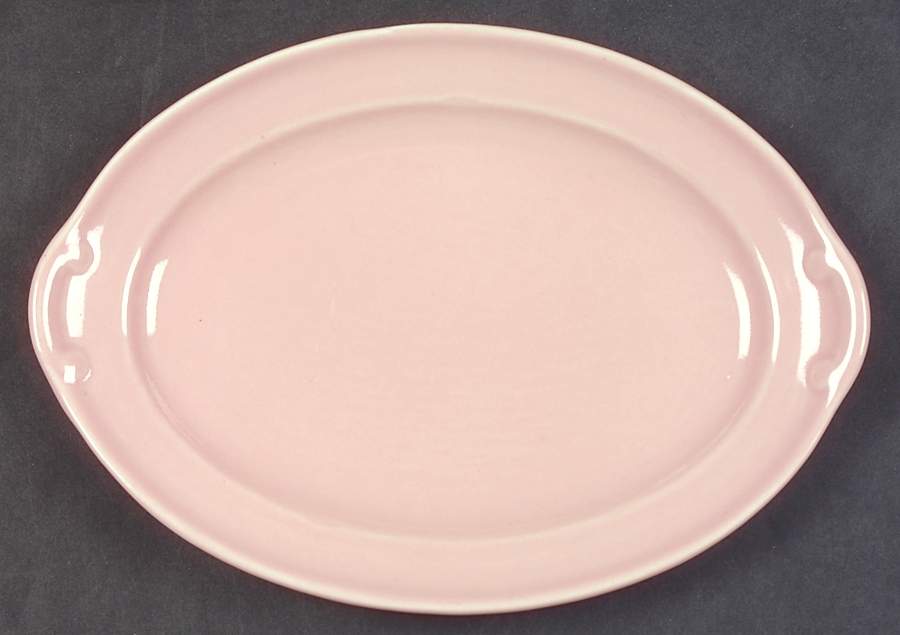 Luray Pastels Sharon Pink 7" Oval Serving Platter by Taylor, Smith & Taylor (Ts&T)-1