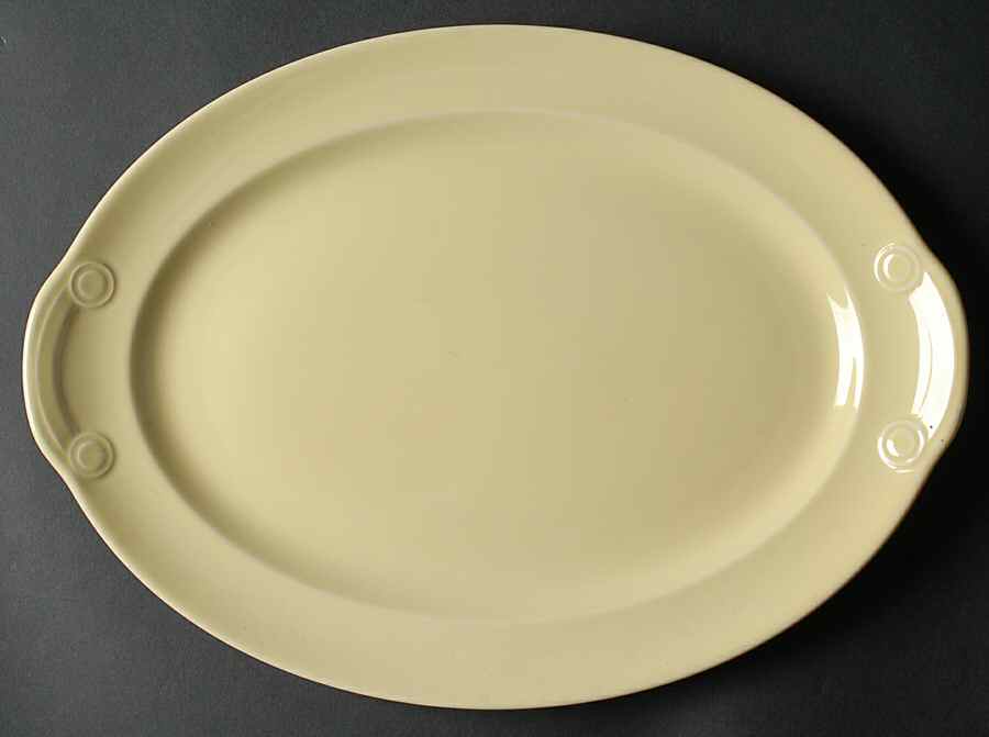 Luray Pastels Persian Cream Yellow 13" Oval Serving Platter by Taylor, Smith & Taylor (Ts&T)-1