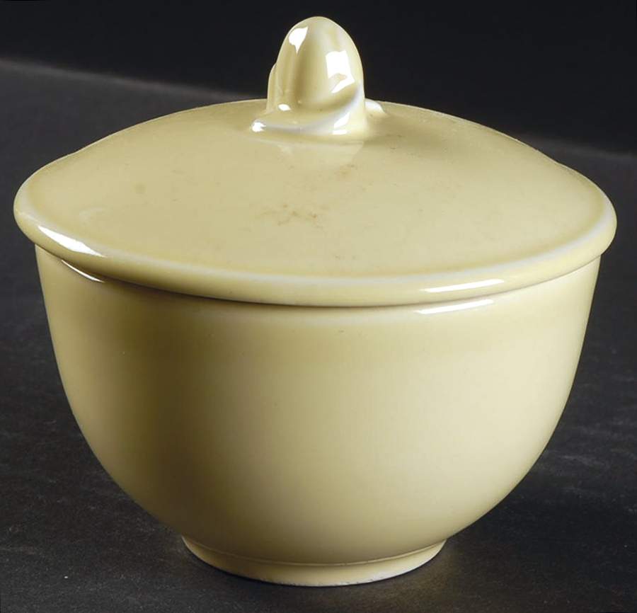 Luray Pastels Persian Cream Yellow Sugar Bowl & Lid by Taylor, Smith & Taylor (Ts&T)-1