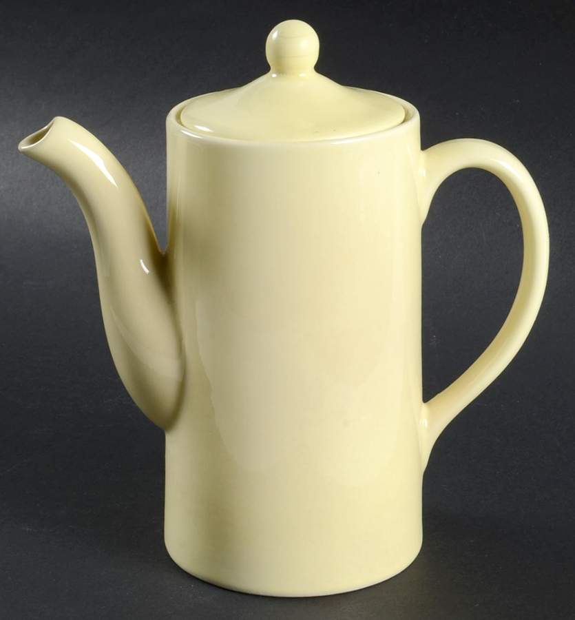 Luray Pastels Persian Cream Yellow Chocolate Pot & Lid by Taylor, Smith & Taylor (Ts&T)-1