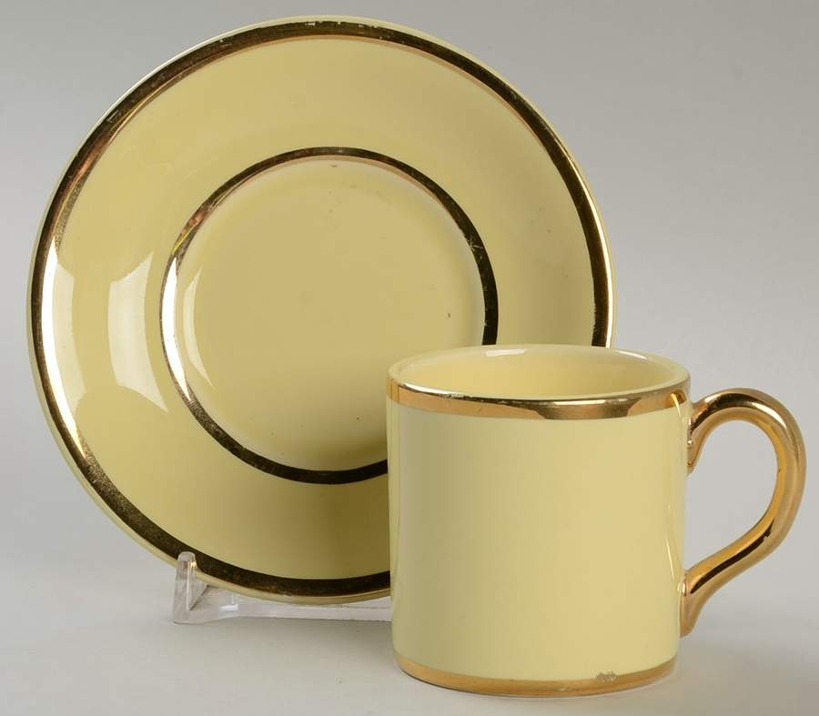 Luray Pastels Persian Cream Yellow Chocolate Cup & Saucer Set by Taylor, Smith & Taylor (Ts&T)-1