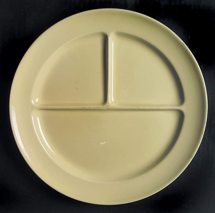 Luray Pastels Persian Cream Yellow Grill Plate by Taylor, Smith & Taylor (Ts&T)-1