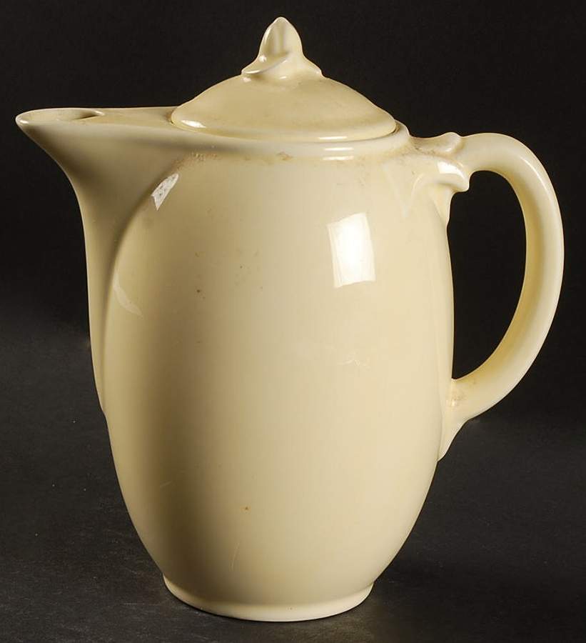 Luray Pastels Persian Cream Yellow Mini Coffee Pot & Lid by Taylor, Smith & Taylor (Ts&T)-1