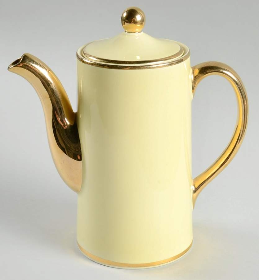 Luray Pastels Persian Cream Yellow Chocolate Pot & Lid by Taylor, Smith & Taylor (Ts&T)-1