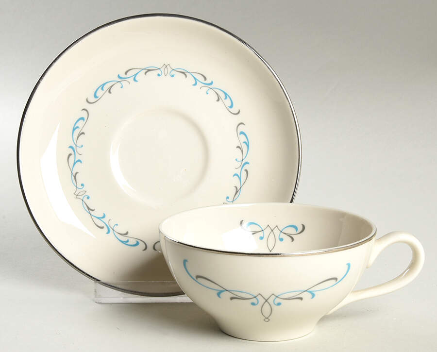 Masterpiece Flat Cup & Saucer Set by Taylor, Smith & Taylor (Ts&T)-1