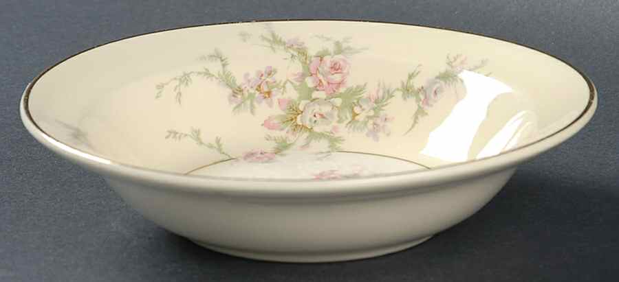 Moss Rose Rim Fruit/Dessert (Sauce) Bowl by Taylor, Smith & Taylor (Ts&T)-1