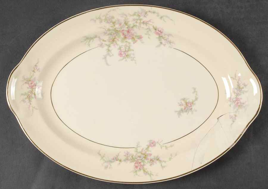 Moss Rose 11" Oval Serving Platter by Taylor, Smith & Taylor (Ts&T)-1