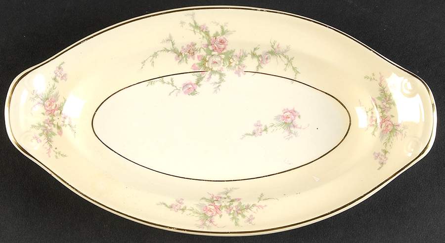 Moss Rose Relish/Gravy Underplate by Taylor, Smith & Taylor (Ts&T)-1