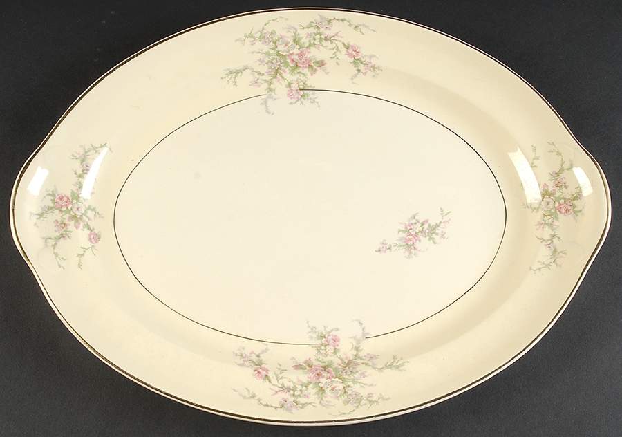 Moss Rose 15" Oval Serving Platter by Taylor, Smith & Taylor (Ts&T)-1