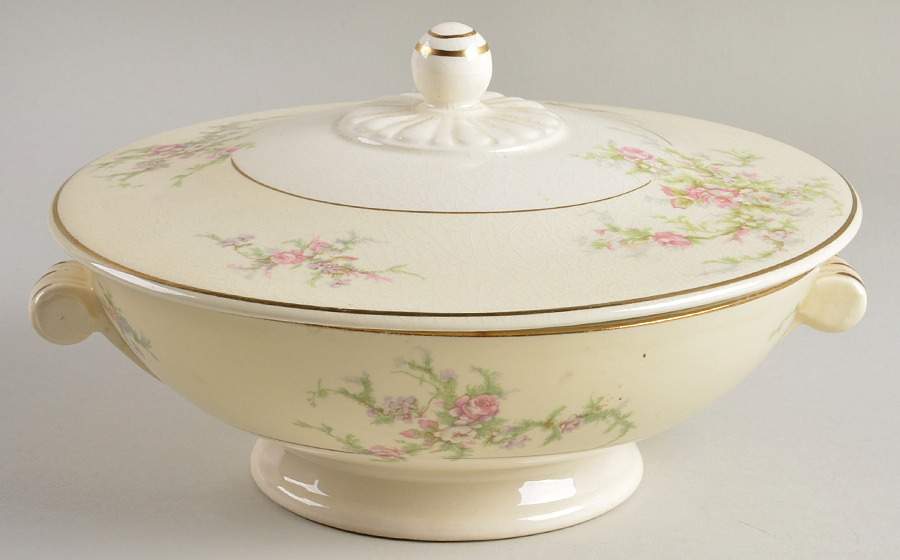 Moss Rose Round Covered Vegetable by Taylor, Smith & Taylor (Ts&T)-1