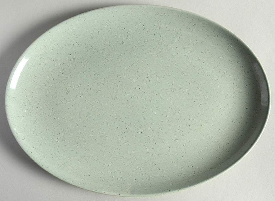 Pebbleford Granite (Green Brown) 11" Oval Serving Platter by Taylor, Smith & Taylor (Ts&T)-1