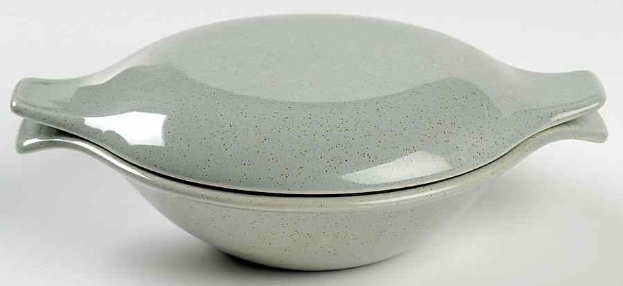 Pebbleford Granite (Green Brown) Individual Soup & Lid by Taylor, Smith & Taylor (Ts&T)-1