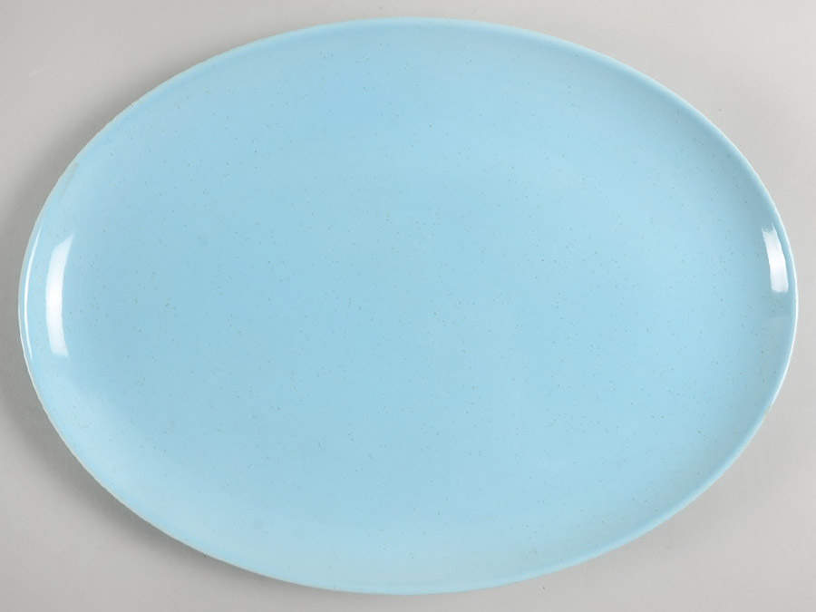 Pebbleford Turquoise 11" Oval Serving Platter by Taylor, Smith & Taylor (Ts&T)-1