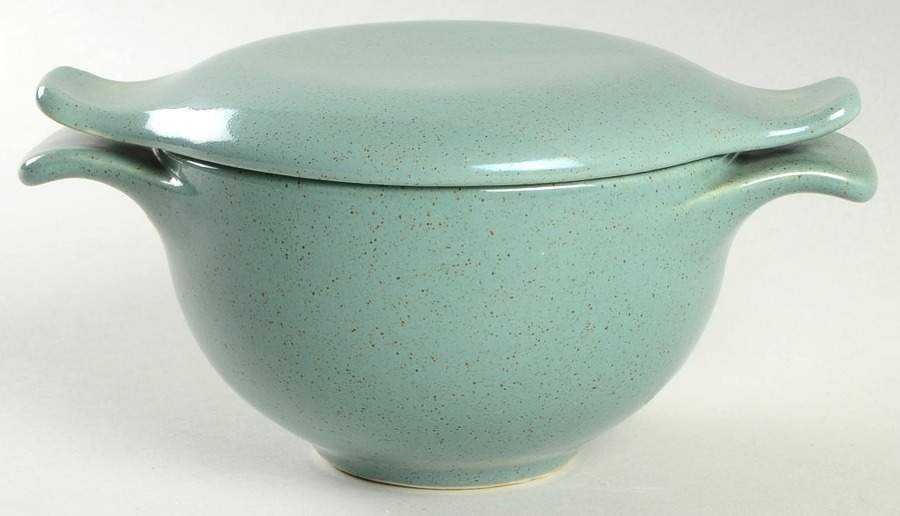 Pebbleford Teal Green Sugar Bowl & Lid by Taylor, Smith & Taylor (Ts&T)-1