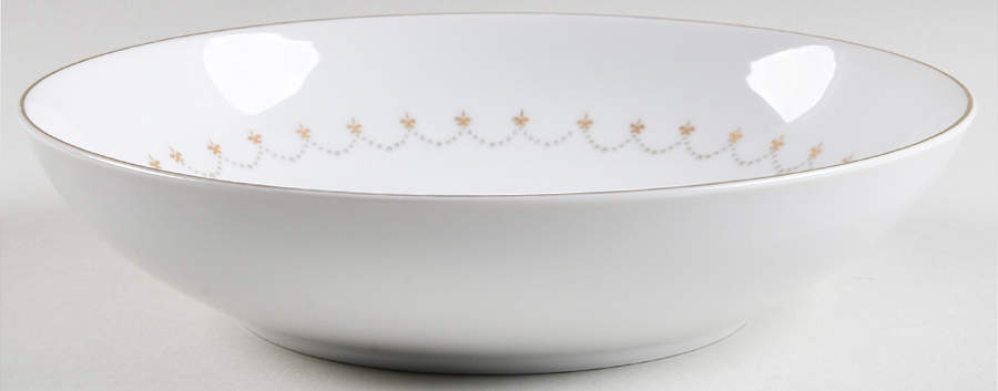 Pebbleford White 9" Round Vegetable Bowl by Taylor, Smith & Taylor (Ts&T)-1