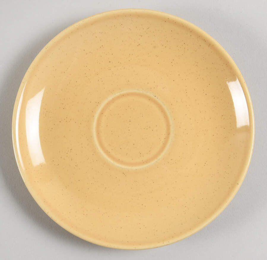 Pebbleford Sunburst Yellow Saucer by Taylor, Smith & Taylor (Ts&T)-1