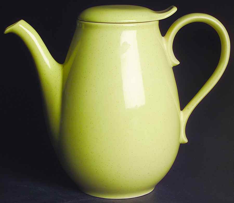 Pebbleford Sunburst Yellow Coffee Pot & Lid by Taylor, Smith & Taylor (Ts&T)-1