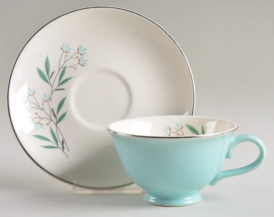 Petal Lane Footed Cup & Saucer Set by Taylor, Smith & Taylor (Ts&T)-1