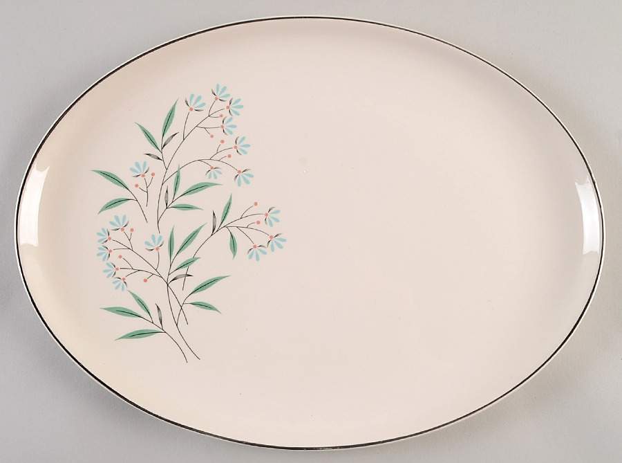 Petal Lane 13" Oval Serving Platter by Taylor, Smith & Taylor (Ts&T)-1