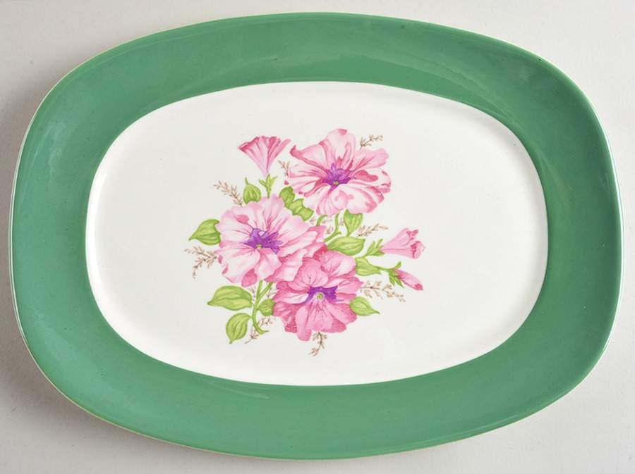 Petunia 13" Oval Serving Platter by Taylor, Smith & Taylor (Ts&T)-1