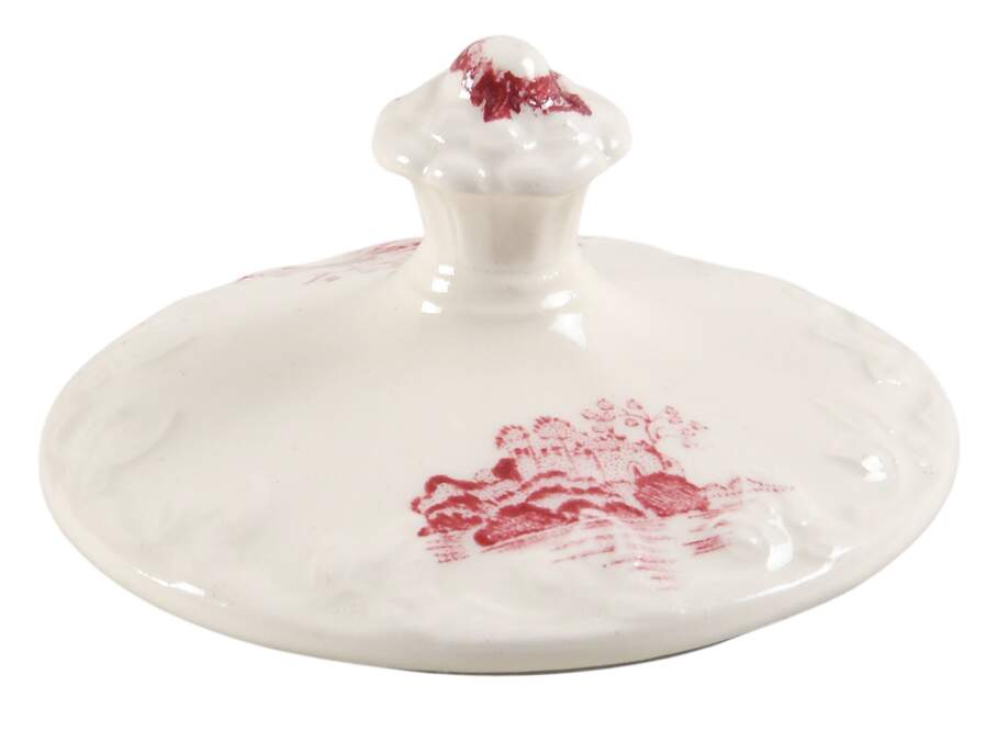 Pink Castle Lid for Sugar Bowl by Taylor, Smith & Taylor (Ts&T)-1