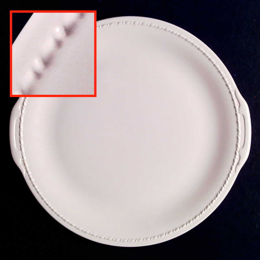 Plymouth Pink Handled Cake Plate by Taylor, Smith & Taylor (Ts&T)-1