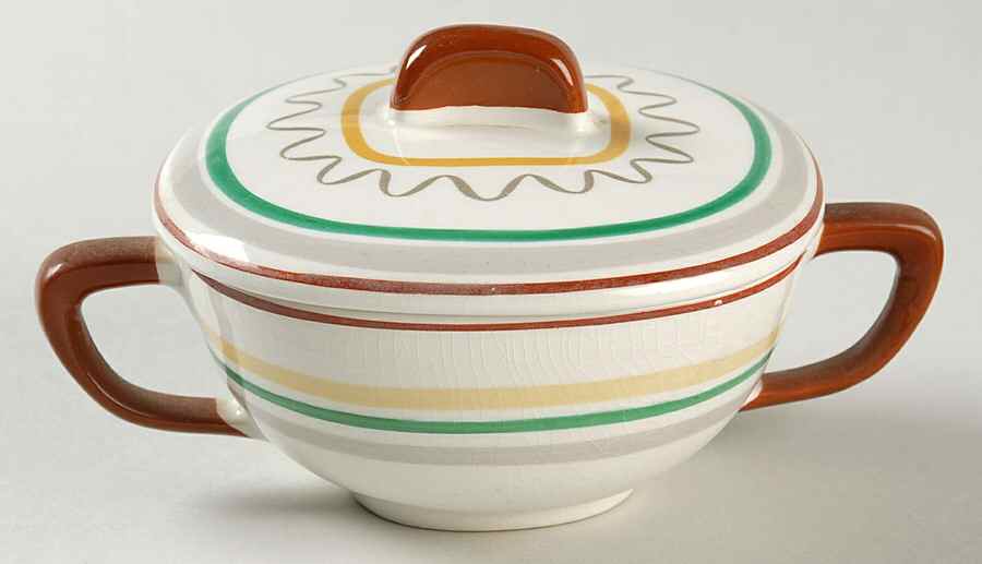 Prairie Chicken Sugar Bowl & Lid by Taylor, Smith & Taylor (Ts&T)-1