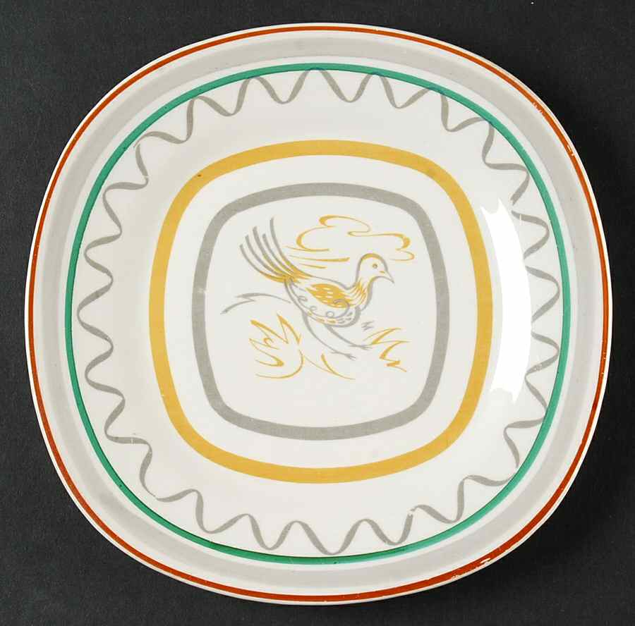 Prairie Chicken Bread & Butter Plate by Taylor, Smith & Taylor (Ts&T)-1