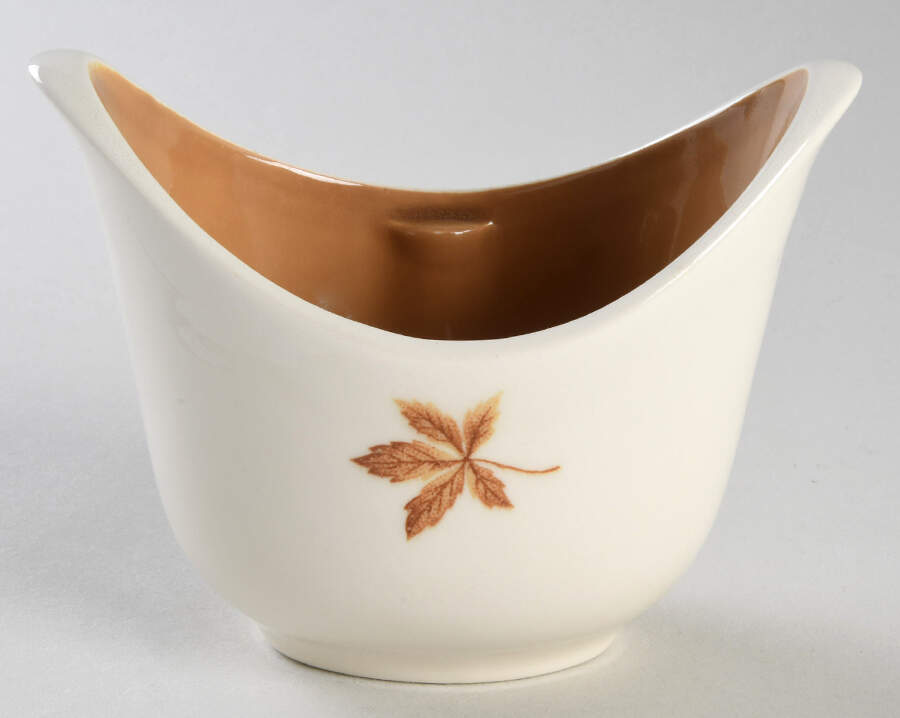 Random Leaves Sugar Bowl No Lid by Taylor, Smith & Taylor (Ts&T)-1