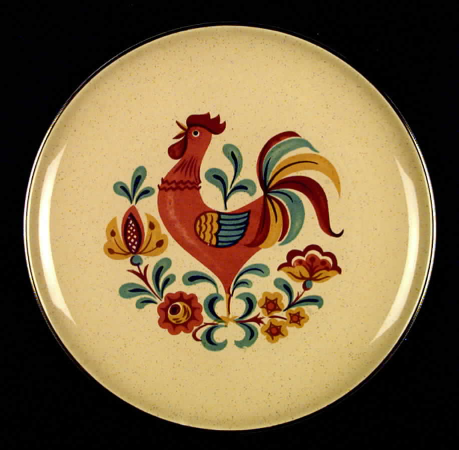 Reveille (Gold Trim) Dinner Plate by Taylor, Smith & Taylor (Ts&T)-1