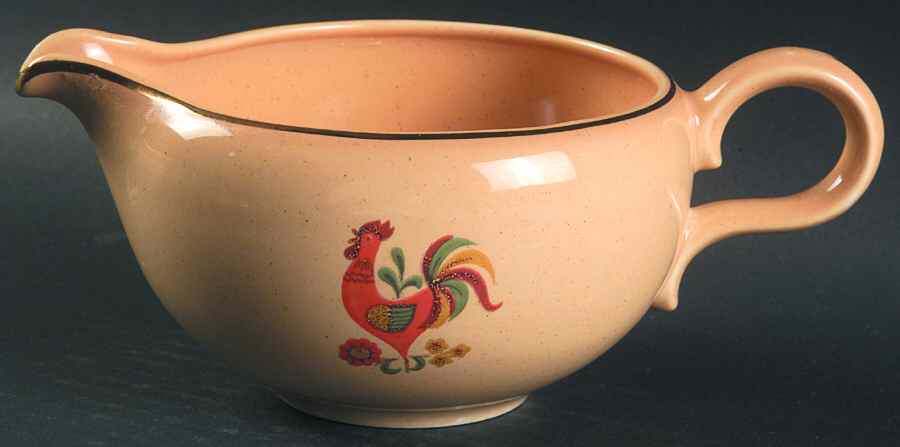 Reveille (Gold Trim) Round Gravy Boat by Taylor, Smith & Taylor (Ts&T)-1