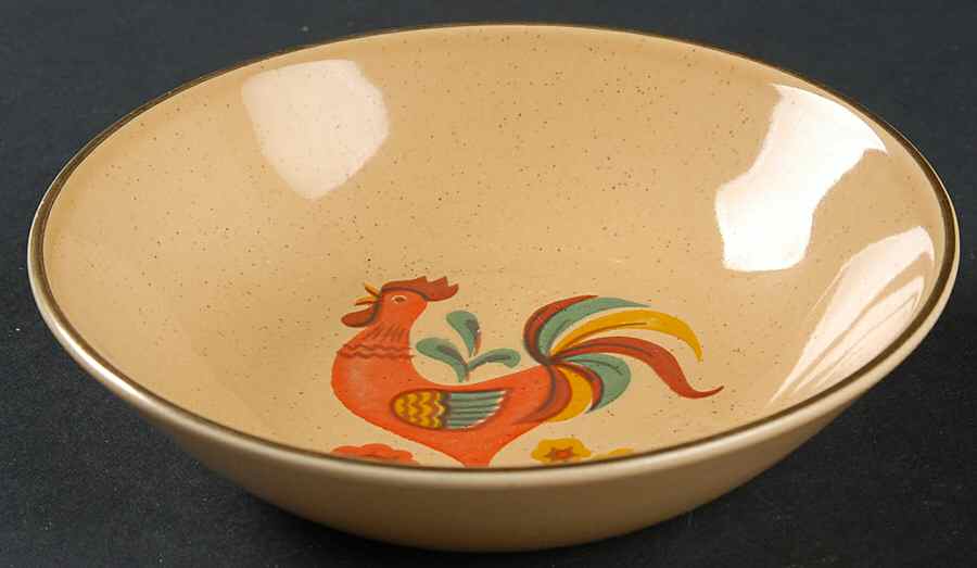 Reveille (Gold Trim) Fruit/Dessert (Sauce) Bowl by Taylor, Smith & Taylor (Ts&T)-1