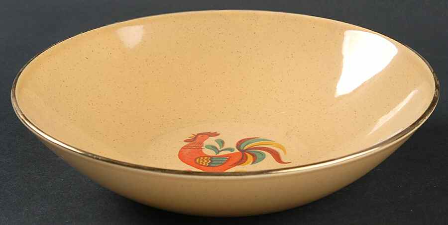 Reveille (Gold Trim) 8" Round Vegetable Bowl by Taylor, Smith & Taylor (Ts&T)-1