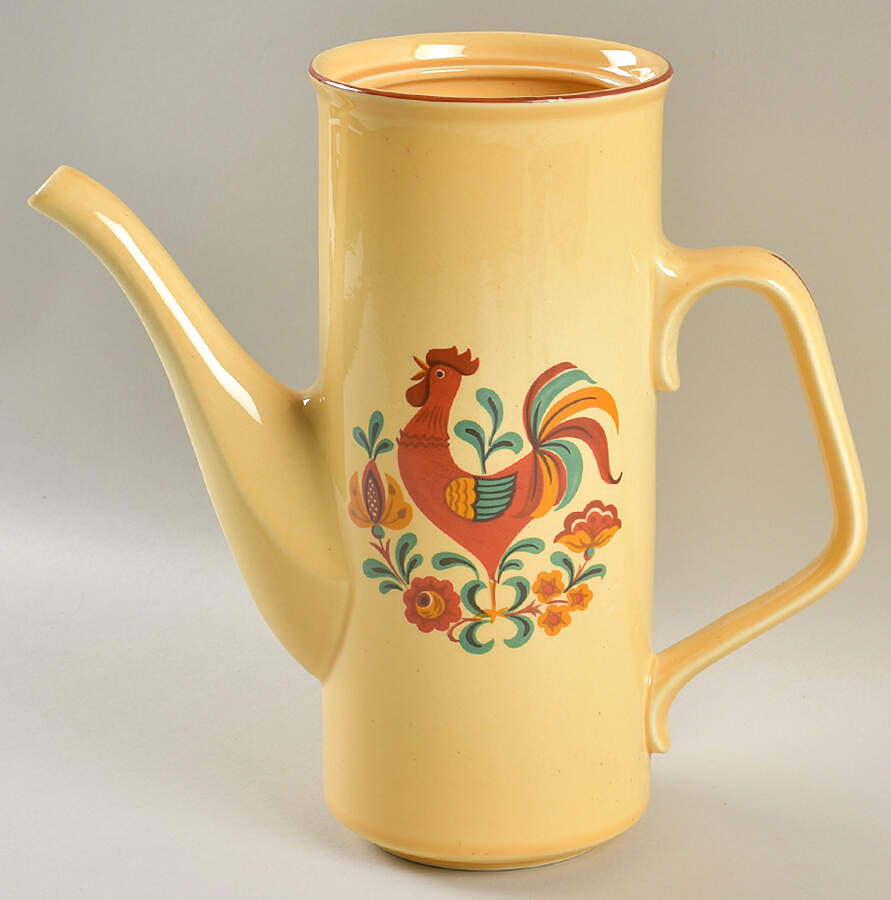 Reveille (Red Trim) Coffee Pot No Lid by Taylor, Smith & Taylor (Ts&T)-1